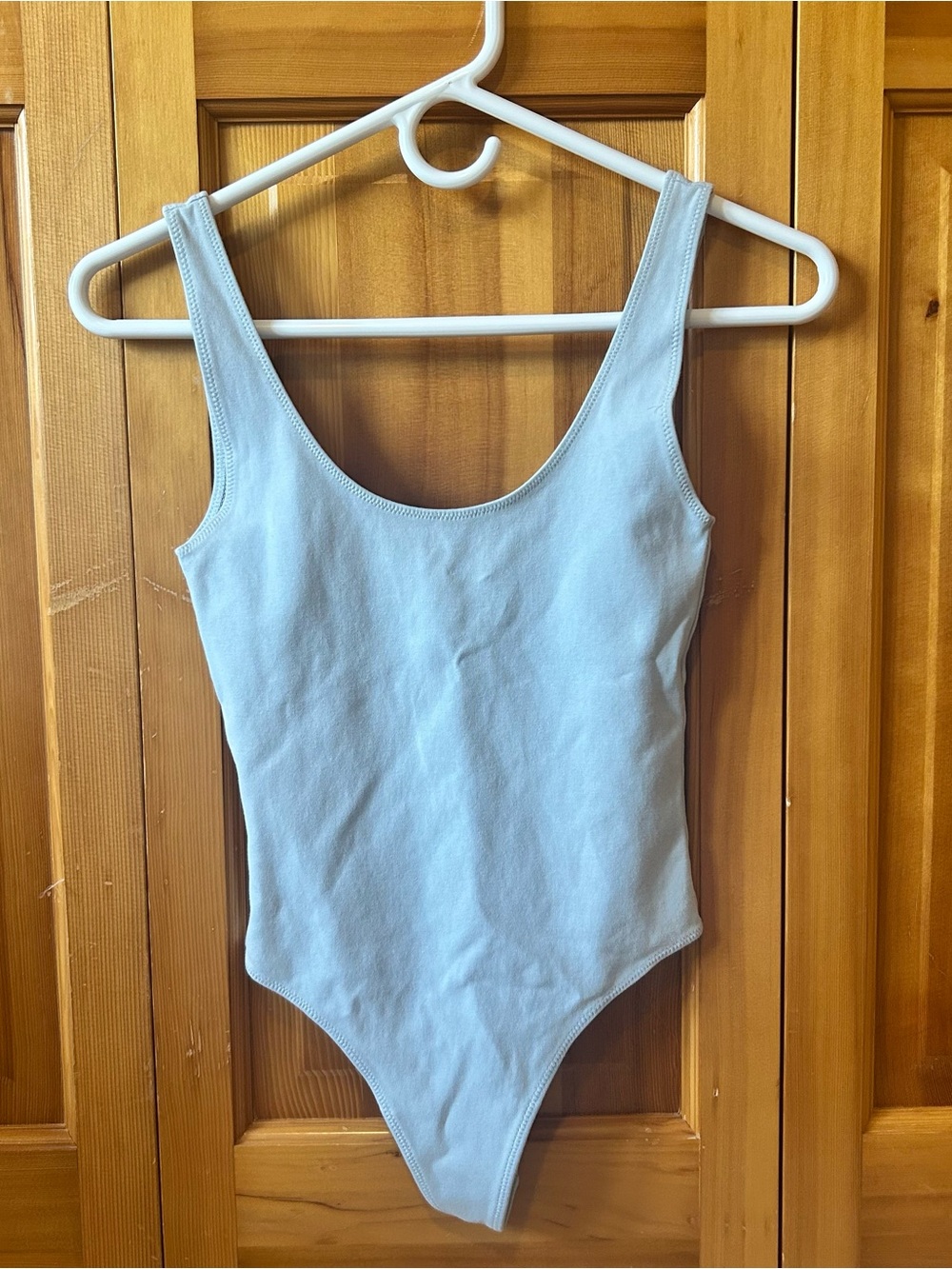Wilfred Light Blue Scoop Neck One-Piece Bodysuit